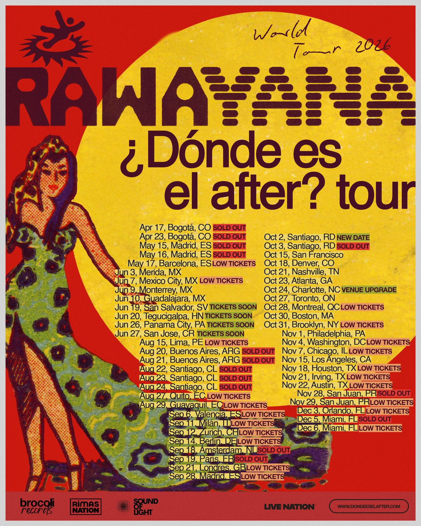 Rawayana Donde Es El After Tour Poster 2026